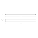 SIGOR Luminaire de plafond PLANK IP54, argent gradable