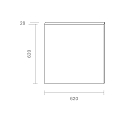 SIGOR Panneau � LED FLED 62X62 version pour montage en surface, 36W 4320lm 3000K 95� 95� CRI 80