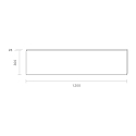 SIGOR LED panel FLED 120X30 surface-mounted version, 36W 4320lm 4000K 120� 120� CRI 80