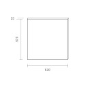 SIGOR Panneau à LED FLED BACKLIT angulaire, plat, UGR < 19, bloc d'alimentation exclusif, gradable 36W 4320lm 4000K 90° CRI 80