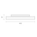 SIGOR Luminaire de surface SQUARE 40 IP54, argent 