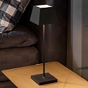 SIGOR Lampe de table � accu NUINDIE angulaire, CCT Switch IP54, noir nuit gradable
