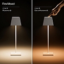 SIGOR Lampe de table � accu NUINDIE angulaire, CCT Switch IP54, noir nuit gradable