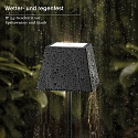 SIGOR Lampe de table � accu NUINDIE angulaire, CCT Switch IP54, noir nuit gradable