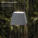 SIGOR battery table lamp NUINDIE square, CCT Switch, dimmable IP54, graphite grey dimmable