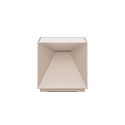 Lampe de table � accu NUTALIS 10X10CM forme en d�, CCT Switch, avec variateur tactile, avec chargeur IP54, beige dune gradable