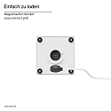 SIGOR Lampe de table � accu NUTALIS MINI 8X8CM forme en d�, CCT Switch, avec variateur tactile, avec chargeur