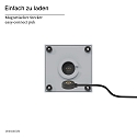 SIGOR battery table lamp NUTALIS MINI 8X8CM cube shape, CCT Switch, with touch dimmer, with charger, with wall mount IP54