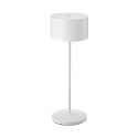 Lampe de table � accu VELUNA haut / bas, CCT Switch, lot de 1, avec variateur tactile IP44, blanc neige gradable