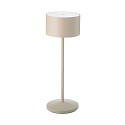 Lampe de table � accu VELUNA haut / bas, CCT Switch, lot de 1, avec variateur tactile IP44, beige dune gradable