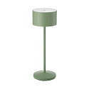 Lampe de table � accu VELUNA haut / bas, CCT Switch, lot de 1, avec variateur tactile IP44, vert sauge gradable