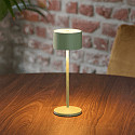 SIGOR Lampe de table � accu VELUNA haut / bas, CCT Switch, lot de 1, avec variateur tactile IP44, vert sauge gradable