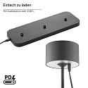 SIGOR Lampe de table � accu VELUNA haut / bas, CCT Switch, lot de 3, avec variateur tactile IP44, noir nuit gradable