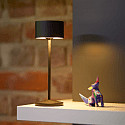 SIGOR Lampe de table � accu VELUNA haut / bas, CCT Switch, lot de 3, avec variateur tactile IP44, noir nuit gradable