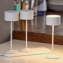 SIGOR Lampe de table � accu VELUNA haut / bas, CCT Switch, lot de 3, avec variateur tactile IP44, blanc neige gradable