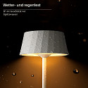 SIGOR battery table lamp FACETTA down, CCT Switch, set of 1, with touch dimmer IP44, night black dimmable