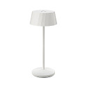 Lampe de table � accu FACETTA Bas, CCT Switch, lot de 1, avec variateur tactile IP44, blanc neige gradable