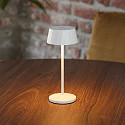 SIGOR battery table lamp FACETTA down, CCT Switch, set of 1, with touch dimmer IP44, snow white dimmable