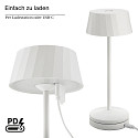 SIGOR battery table lamp FACETTA down, CCT Switch, set of 1, with touch dimmer IP44, snow white dimmable