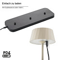SIGOR Lampe de table � accu FACETTA Bas, CCT Switch, lot de 3, avec variateur tactile IP44, beige dune gradable