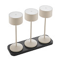 SIGOR charging station FACETTA & VELUNA 3-fold, black