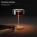 battery table lamp NUMOTION CCT Switch, with touch dimmer IP54, powder coated, night black dimmable