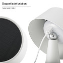 Lampe de table � accu SOLINO IP44, blanc neige gradable