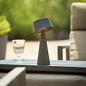 SIGOR Lampe de table à accu SOLINO IP44, gris graphite gradable