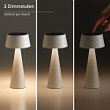 SIGOR Lampe de table solaire SOLINO inclinable, avec batterie, avec fonction de charge USB, fixation magn�tique IP44, mat