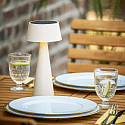 SIGOR Lampe de table solaire SOLINO inclinable, avec batterie, avec fonction de charge USB, fixation magn�tique IP44, mat