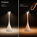 SIGOR battery table lamp NUDROP CCT Switch, with touch dimmer IP54, night black dimmable
