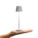 SIGOR battery table lamp NUINDIE POCKET USB-C up / down, with USB connection, CCT Switch, with touch dimmer IP54, fog grey dimmable