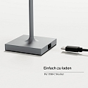 SIGOR battery table lamp NUINDIE POCKET USB-C up / down, with USB connection, CCT Switch, with touch dimmer IP54, fog grey dimmable