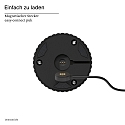 SIGOR Lampe de table � accu NUFLAIR CCT Switch, avec variateur tactile, perfor� IP54, noir nuit gradable