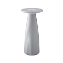 Lampe de table � accu NUFLAIR CCT Switch, avec variateur tactile, perfor� IP54, gris brume gradable
