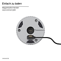 SIGOR Lampe de table � accu NUFLAIR CCT Switch, avec variateur tactile, perfor� IP54, gris brume gradable
