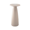 Lampe de table � accu NUFLAIR CCT Switch, avec variateur tactile, perfor� IP54, beige dune gradable