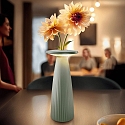 SIGOR Lampe de table � accu NUFLAIR CCT Switch, avec variateur tactile, perfor� IP54, vert sauge gradable