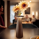 SIGOR Lampe de table � accu NUFLAIR CCT Switch, avec variateur tactile, perfor� IP54, brun rouille gradable
