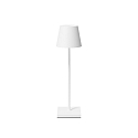 Lampe de table � accu NUINDIE USB-C rond, CCT Switch, avec variateur tactile IP54, blanc neige gradable