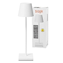 SIGOR battery table lamp NUINDIE USB-C round, CCT Switch, with touch dimmer IP54, snow white dimmable