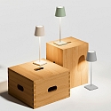SIGOR Lampe de table � accu NUINDIE USB-C haut / bas, avec connexion USB, CCT Switch, avec variateur tactile IP54