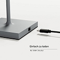SIGOR Lampe de table � accu NUINDIE USB-C haut / bas, avec connexion USB, CCT Switch, avec variateur tactile IP54