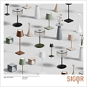 SIGOR battery table lamp NUINDIE USB-C round, CCT Switch, with touch dimmer IP54, sage green dimmable