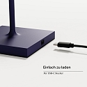 SIGOR Lampe de table � accu NUINDIE USB-C rond, CCT Switch, avec variateur tactile IP54, bleu prune gradable