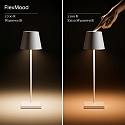 SIGOR battery table lamp NUINDIE USB-C up / down, with USB connection, CCT Switch, with touch dimmer IP54, fire red dimmable