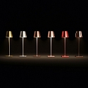 SIGOR Lampe de table � accu NUINDIE USB-C haut / bas, avec connexion USB, CCT Switch, avec variateur tactile IP54, cuivre gradable