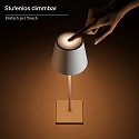 SIGOR Lampe de table � accu NUINDIE USB-C haut / bas, avec connexion USB, CCT Switch, avec variateur tactile IP54, cuivre gradable