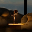 SIGOR Lampe de table � accu NUINDIE USB-C haut / bas, avec connexion USB, CCT Switch, avec variateur tactile IP54, cuivre gradable