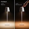 SIGOR battery table lamp NUINDIE IP54, cherry red dimmable